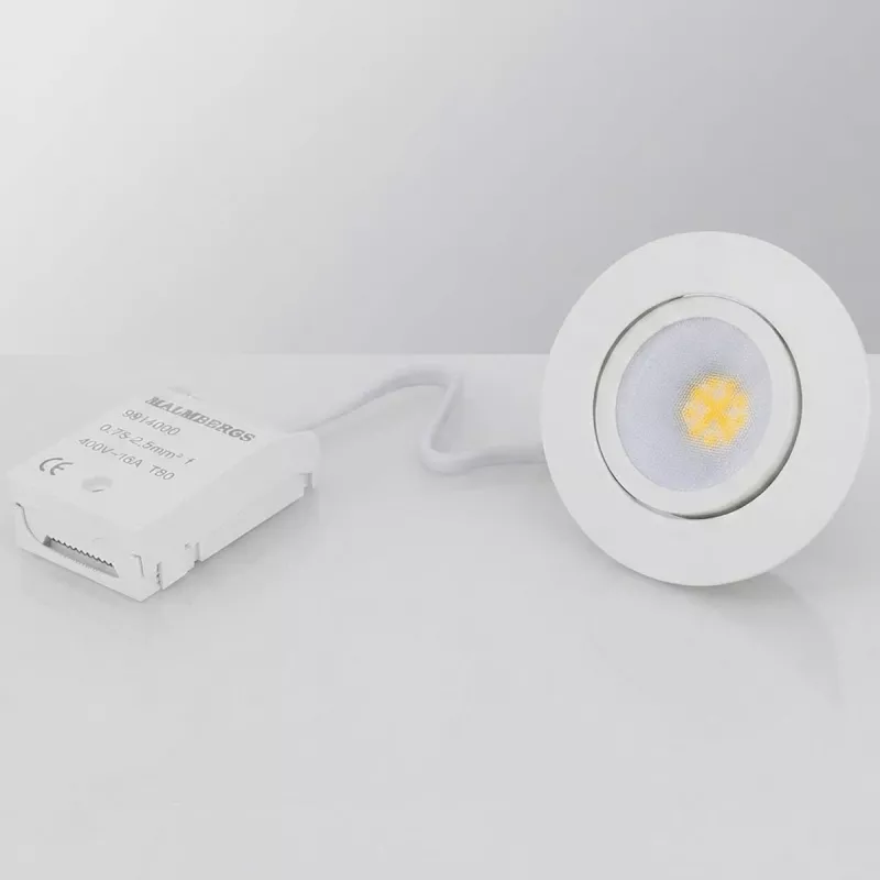 LED Downlight MD-230 3x5W 230V 3000K IP44 Hvid Malmbergs 9974563