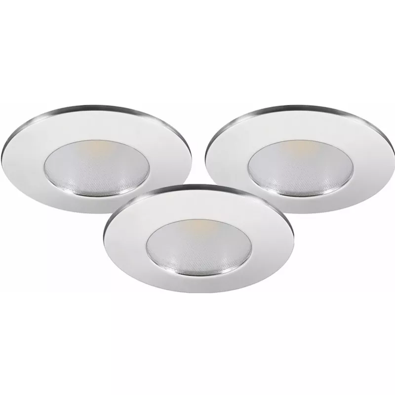 LED Downlight MD-231 3x5W 230V 3000K 3x370lm IP44 Krom 3stk Malmbergs 9974573