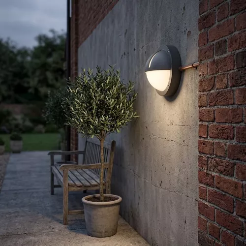 Wall Luminaire Espo III 12W 230V IP65 Dark Grey Malmbergs 9977376