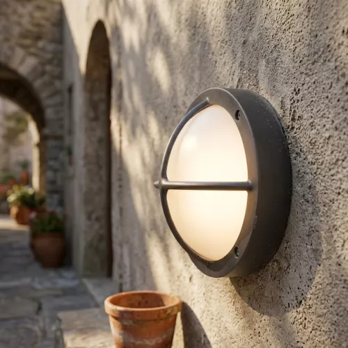 Wall Luminaire Espo V 12W 230V IP65 Dark Grey Malmbergs 9977382