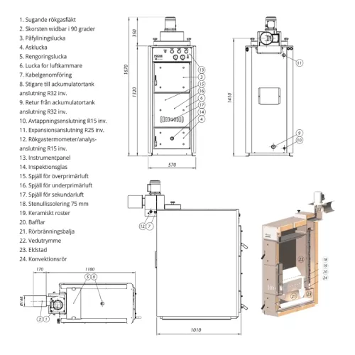 Metro Therm Vedpanna Focus Eco Nature 40