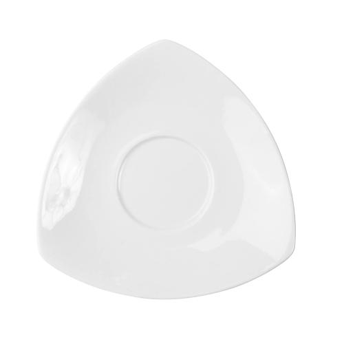 Kaffeunderkop 14cm Aten Trekant Hvid 6stk Exxent 20526