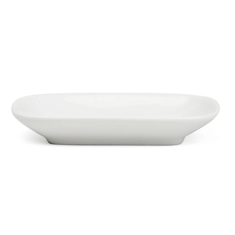 Rektangulært Fad 11x8cm 12stk Hvid Exxent 26291