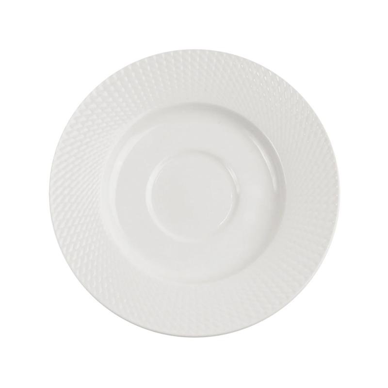Kaffeunderkop 15cm Victoria Hvid 6stk Exxent 33352