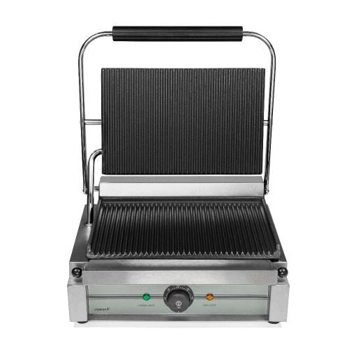 Klämgrill Panini Räfflad Exxent 90016