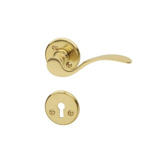 Dørgreb A9673 Combi Poleret Messing, Habo 10833