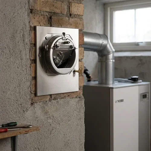 NIBE Draught Limiter Stainless Steel With Soot Door