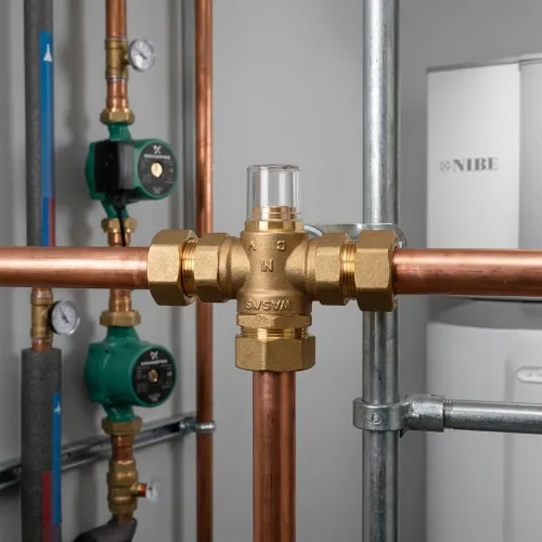 NIBE Three-Way Valve With 28mm Clamping Connection