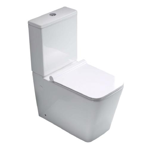 MOON Golvstående WC Blank Vit Rimfree SoftClose, NOURK