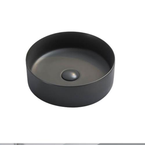 Runt Ovanpåliggande Tvättställ Matt Mörkgrå, NOURK