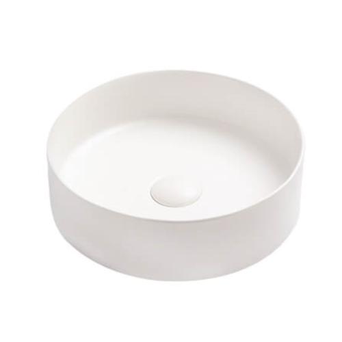 Runt Ovanpåliggande Tvättställ Matt Vit, NOURK