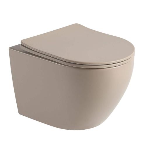 OCEANA Vägghängd Toalettstol Cappuccino, NOURK