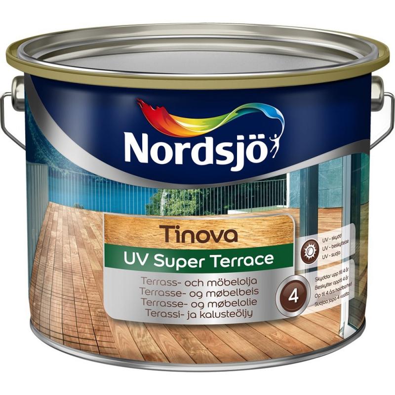 Tinova UV Super Terrace Træolie Transparent BC 4,65L, Nordsjö