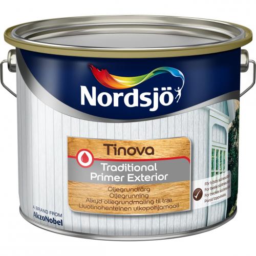Oljetäckfärg Tinova Trad Pri Exterior UT Vit 10L, Nordsjö
