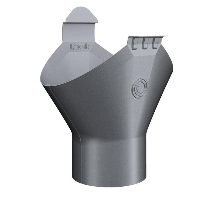 Omvikningskupa OMV 87/125mm Mörkgrå Lindab, 6854