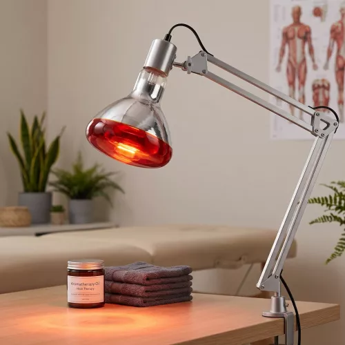 Reflektorlampe 125x173mm 250W 220-240V E27 R120 IR Rød 10stk Patron