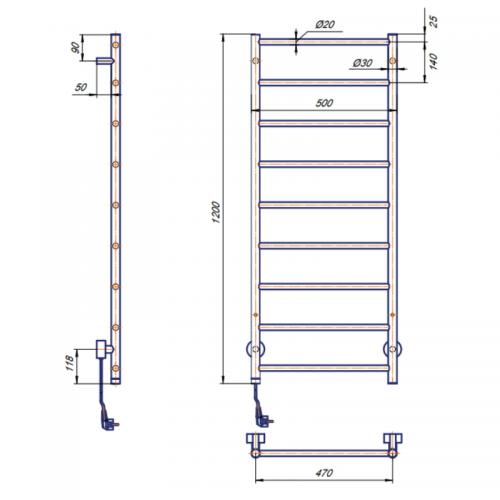 Elektrisk Handdukstork Kriss Polaris