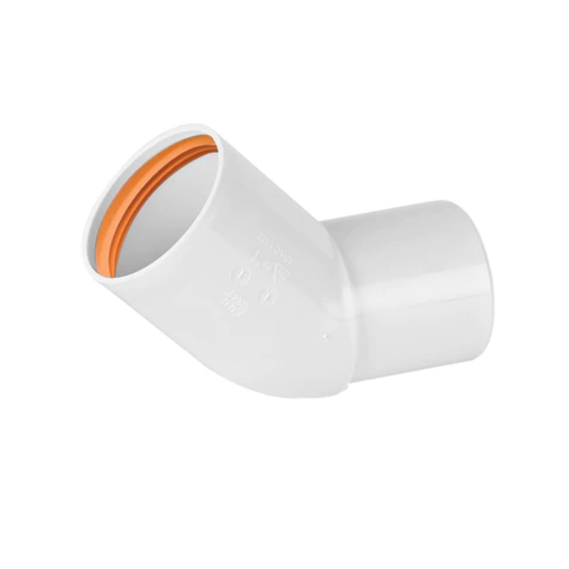 PP Vinkel 32x45° 1 Muff Vit