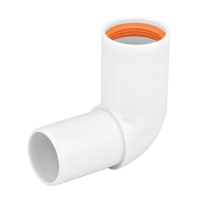 PP Vinkel 32x90° 1-muff Vit Fp