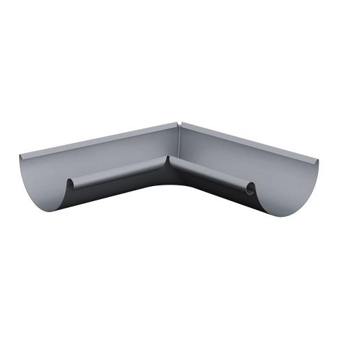 RVI Tagrende Vinkel Indvendigt Hjørne 125mm 90° Mørkegrå, Lindab 93689