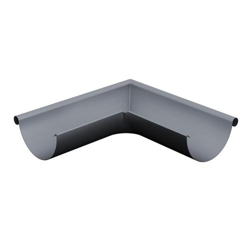 RVY Tagrende Vinkel Yderhjørne 125mm 90° Mørkegrå, Lindab 93674