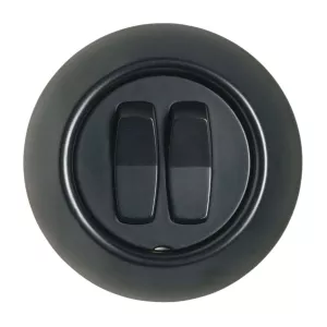 Renova Rocker Switch Kron 16A 250V IP20 Black Schneider Electric