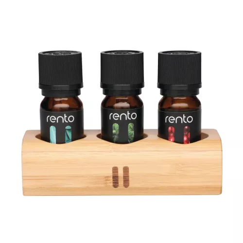 Sauna Duft 3x10ml Med Stilfuld Bambusholder Rento