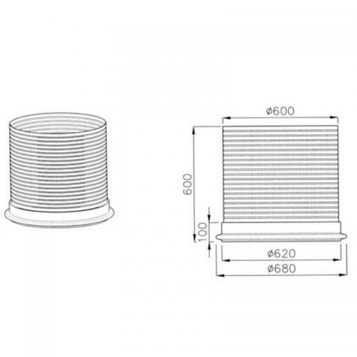 Förhöjningshals NEO 60cm inkl. Gummipackning
