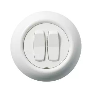 Renova Rocker Switch Crown 16A 250VAC IP20 White Schneider Electric