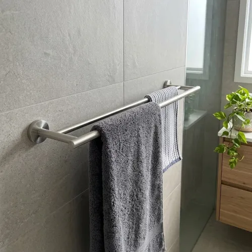 Dubbel Handduksstång Home Borstad Krom Smedbo HS3364