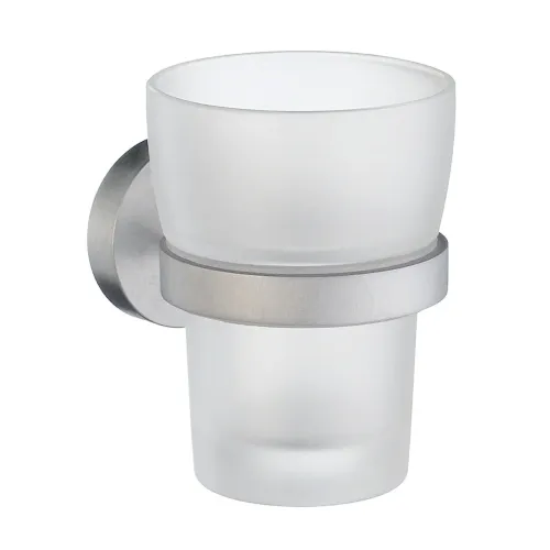 Hållare Med Tandborstglas Home Borstad Krom Smedbo HS343