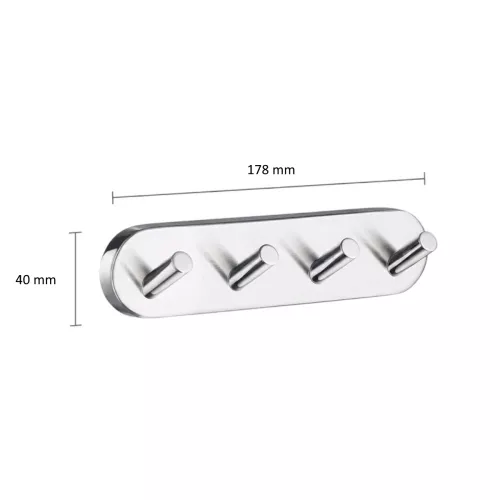 Handdukskrok Home 4-Krok Borstad Krom Smedbo HS359