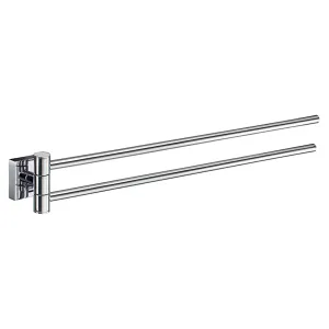Svängbar Dubbel Handduksstång House 440mm Polerad Krom Smedbo RK326