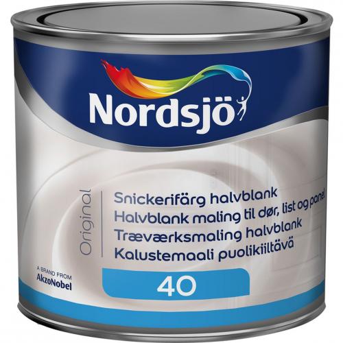 Carpentry Paint Original Semi-Gloss G40 White 500ml, Nordsjö