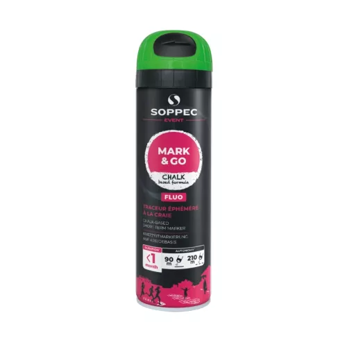 Chalk Spray Mark & ​​Go 500ml Fluo Green Soppec