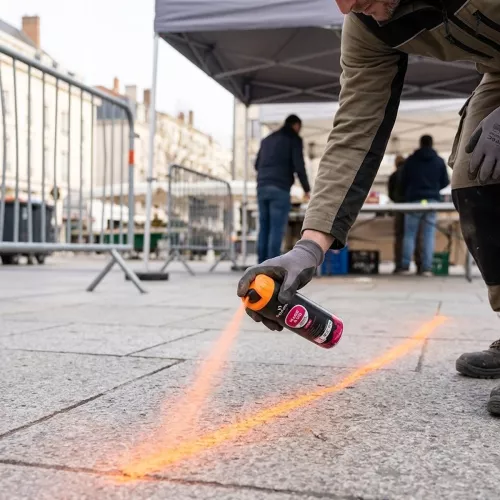 Chalk Spray Mark & ​​Go 500ml Fluo Orange Soppec