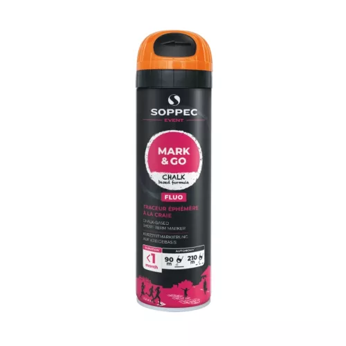 Chalk Spray Mark & ​​Go 500ml Fluo Orange Soppec