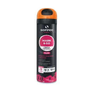 Chalk Spray Mark & ​​Go 500ml Fluo Orange Soppec