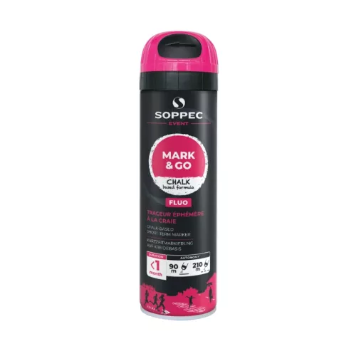 Chalk Spray Mark & ​​Go 500ml Fluo Pink Soppec
