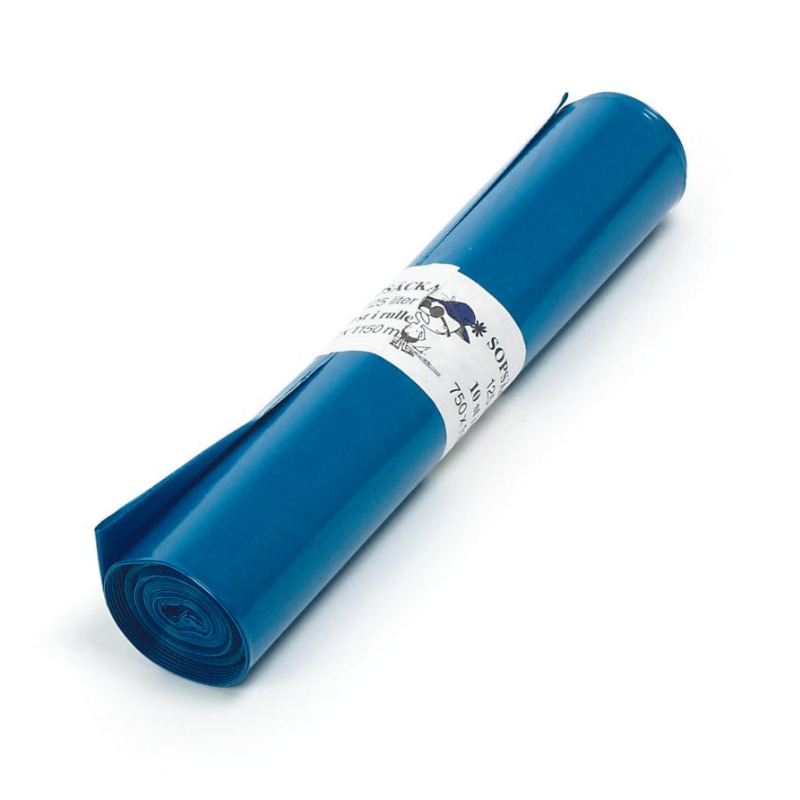 Sopsäck 125L 0,09 Blå 10st