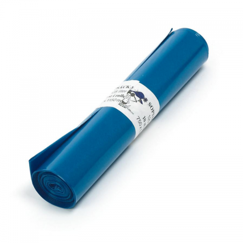 Sopsäck 125L 0,09 Blå 10st