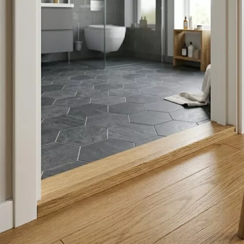 Swedoor Badeværelsestærskel Massiv Klarlakeret Eg