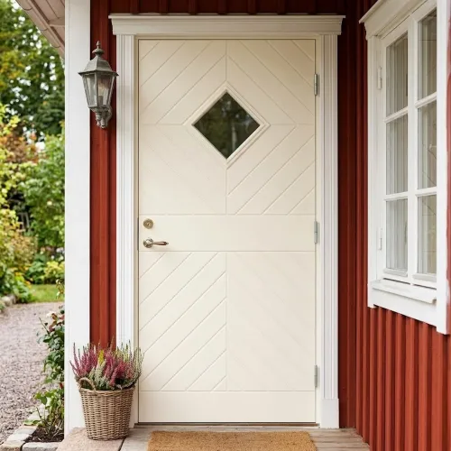 Swedoor Classic Albinoni Vit NCS S 0502-Y Ytterdörrar Med Klarglas