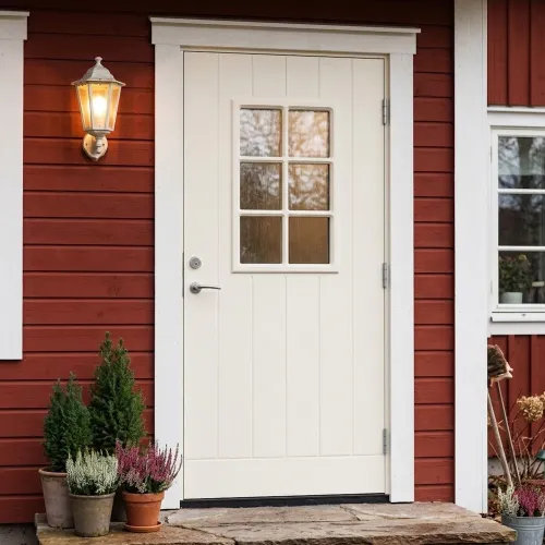 Swedoor Classic Bizet Vit NCS S 0502-Y Ytterdörrar Med Klarglas