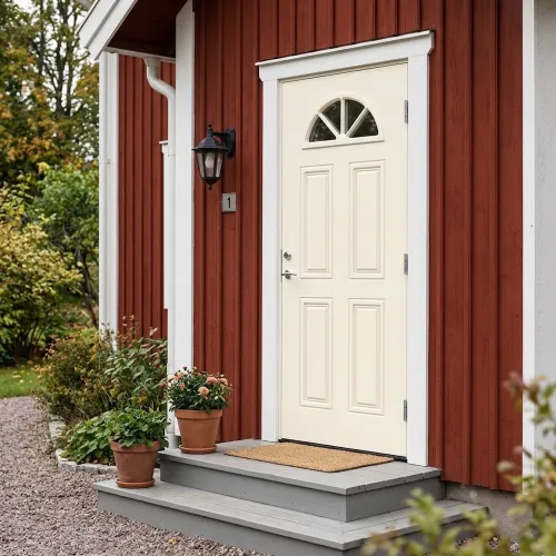 Swedoor Classic Clementi Vit NCS S 0502-Y Ytterdörrar Med Klarglas