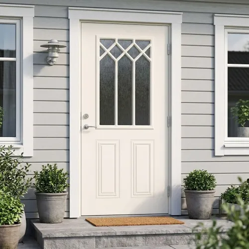 Swedoor Classic Corelli Vit NCS S 0502-Y Ytterdörrar Med Dekorglas