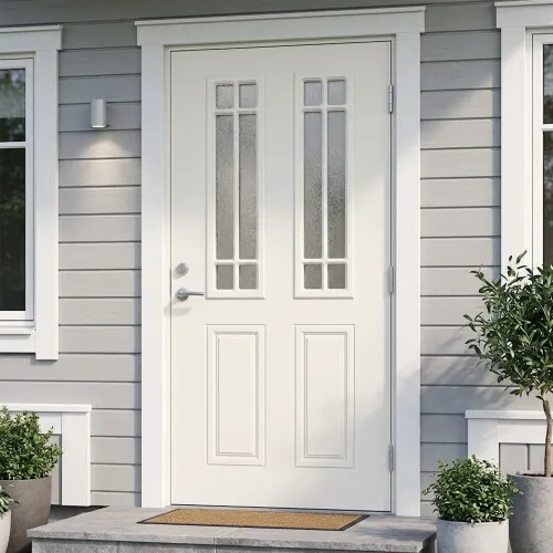 Swedoor Classic Debussy Vit NCS S 0502-Y Ytterdörrar Med Dekorglas