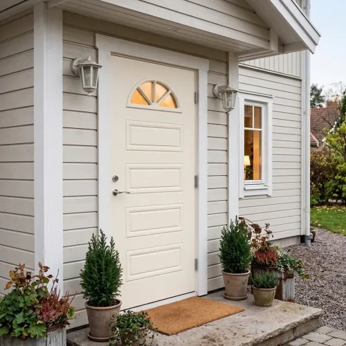 Swedoor Classic Händel Vit NCS S 0502-Y Ytterdörrar Med Klarglas