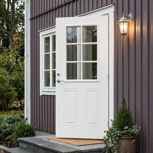 Swedoor Classic Monteverdi Vit NCS S 0502-Y Ytterdörrar Med Klarglas