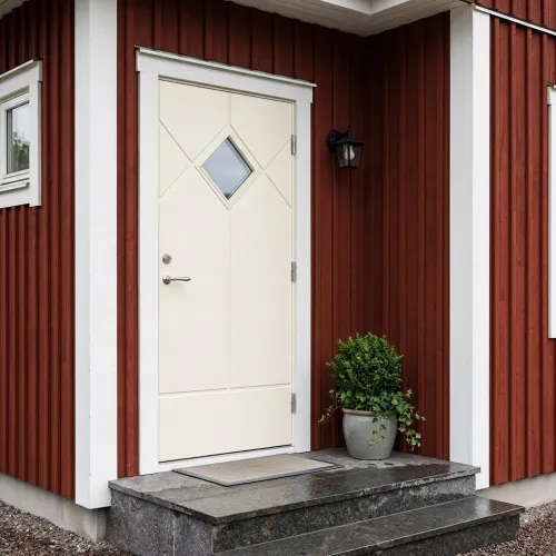 Swedoor Classic Schumann Vit NCS S 0502-Y Ytterdörrar Med Klarglas
